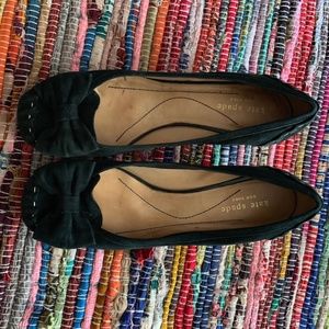 Kate Spade Black Suede Kitten Heel